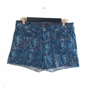 Levi’s multi color cut off fringe hem denim shorts
